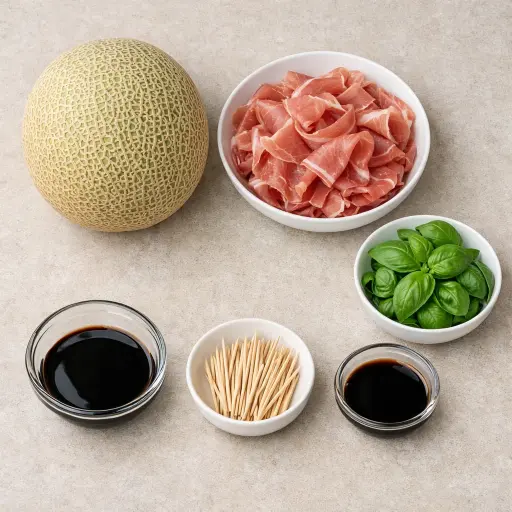Ingredients for Prosciutto-Wrapped Melon