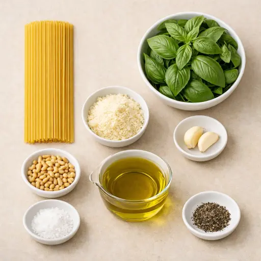 Ingredients for Prosperity Pesto Pasta