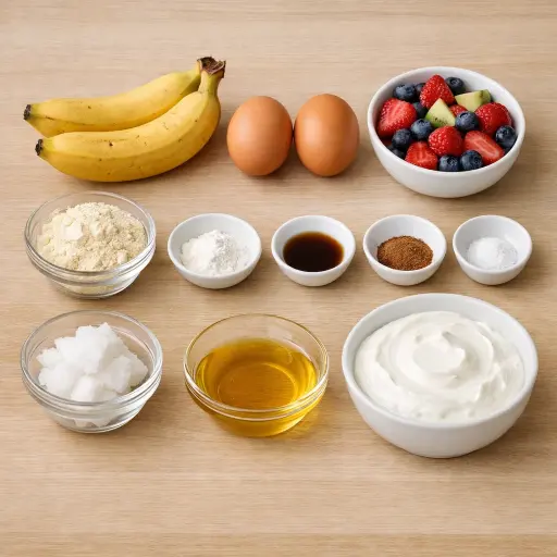 Ingredients for Protein-Packed Banana Pancakes