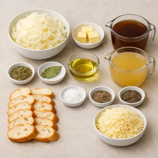 Ingredients for Provencal Onion Soup