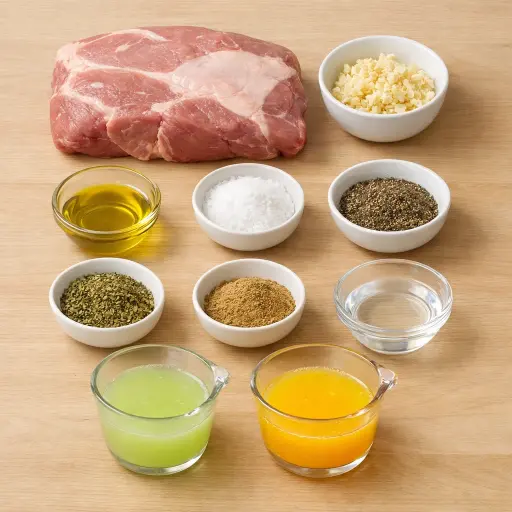 Ingredients for Puerto Rican-Style Roast Pork