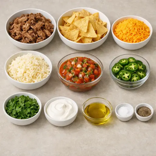 Ingredients for Pulled Pork Nachos