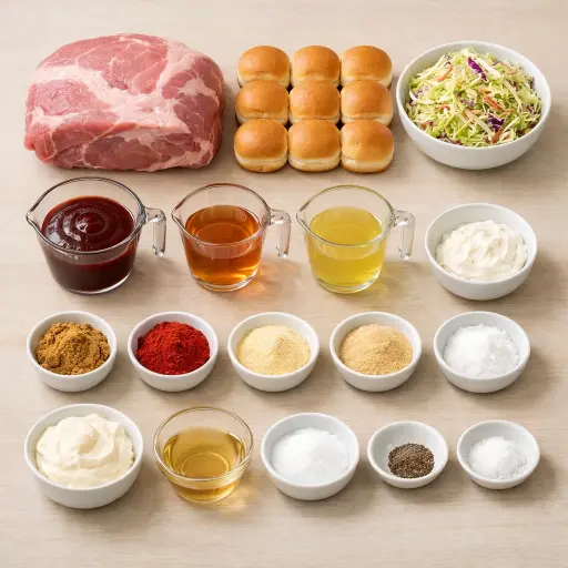 Ingredients for Pulled Pork Sliders