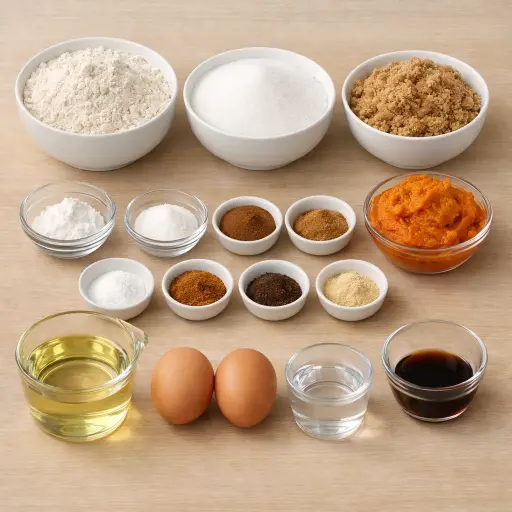 Ingredients for Pumpkin Bread