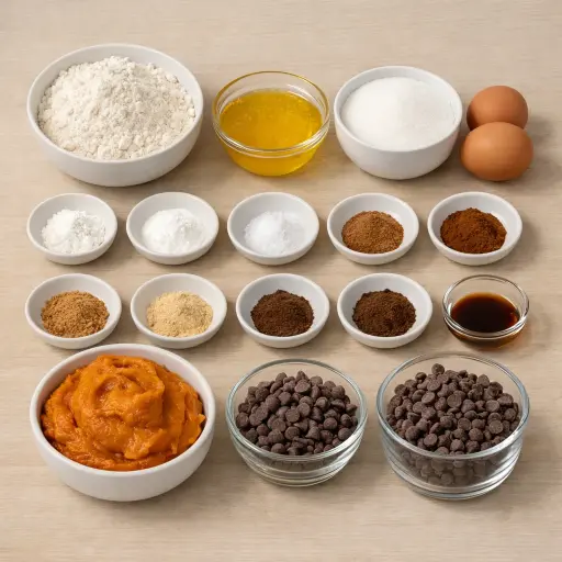 Ingredients for Pumpkin Muffins