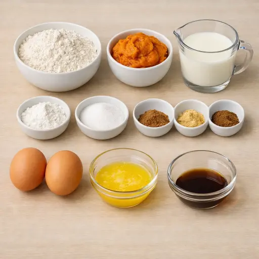 Ingredients for Pumpkin Pancakes