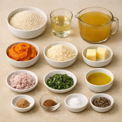 Ingredients for Pumpkin Sage Risotto