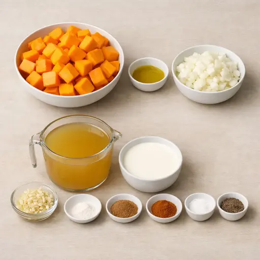 Ingredients for Pumpkin Soup (USA)