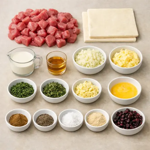 Ingredients for Pâté de Canard en Croûte