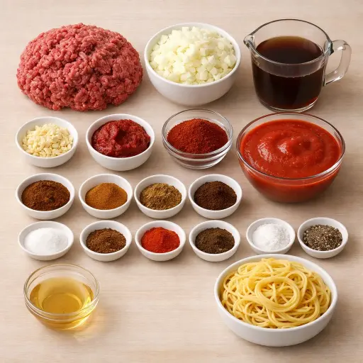 Ingredients for Queen City Chili