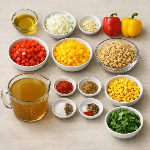 Ingredients for Quinoa Stuffed Pepper Soup
