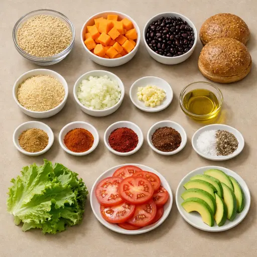 Ingredients for Quinoa Veggie Burger