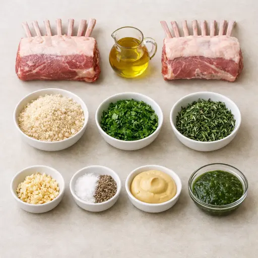 Ingredients for Rack of Lamb with Herb Crust