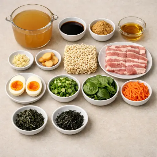 Ingredients for Ramen Noodles