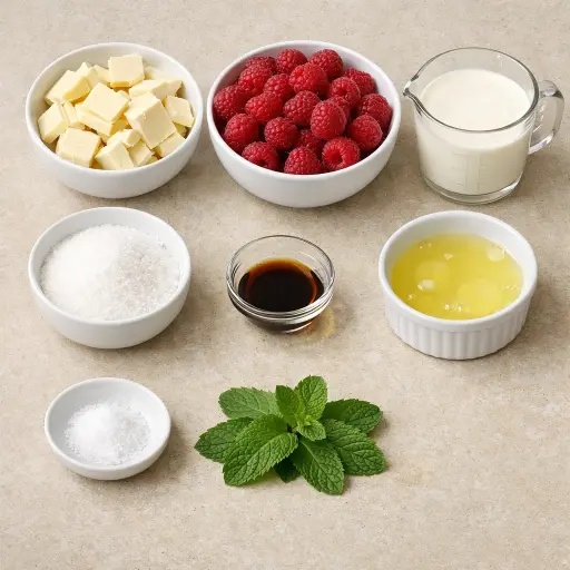Ingredients for Raspberry White Chocolate Mousse