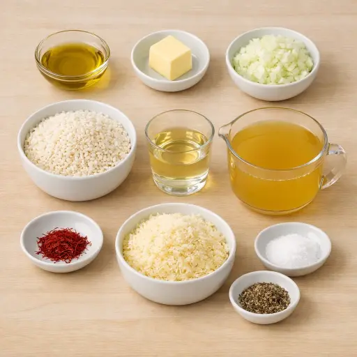 Ingredients for Risotto Milanese
