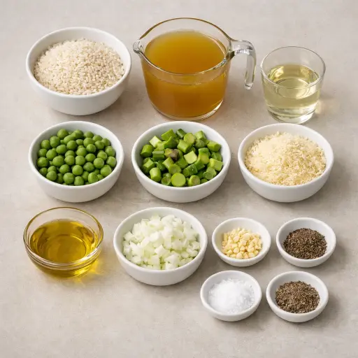 Ingredients for Risotto Primavera