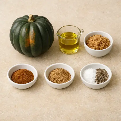 Ingredients for Roasted Acorn Squash Delight