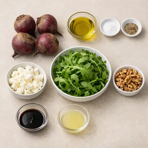 Ingredients for Roasted Beet and Goat Cheese Salad