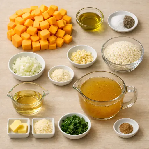 Ingredients for Roasted Butternut Squash Risotto