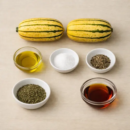 Ingredients for Roasted Delicata Squash