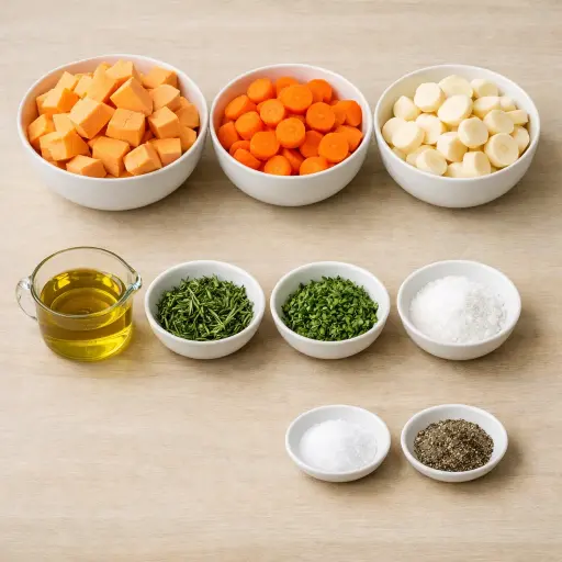 Ingredients for Roasted Root Vegetables