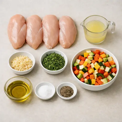 Ingredients for Rosemary Lemon Chicken