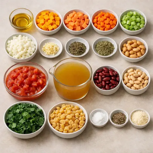 Ingredients for Rustic Autumn Minestrone