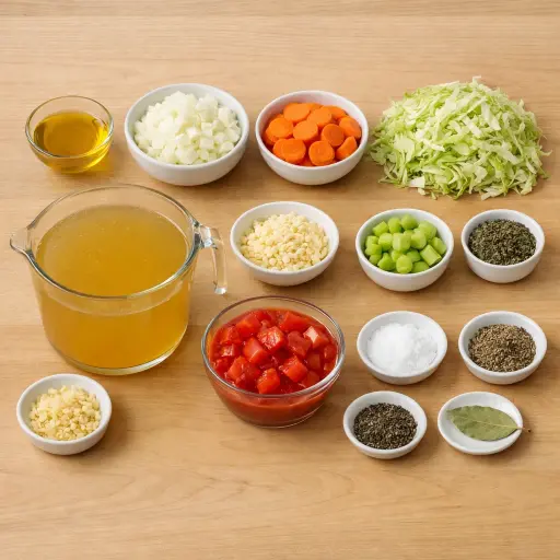 Ingredients for Rustic Cabbage Soup
