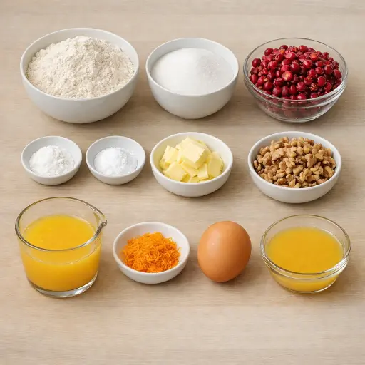 Ingredients for Rustic Cranberry Bread