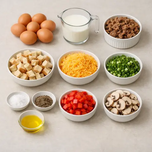 Ingredients for Rustic Farmhouse Breakfast Casserole