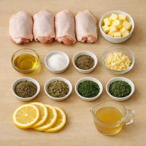 Ingredients for Rustic Garlic Herb Butter Chicken