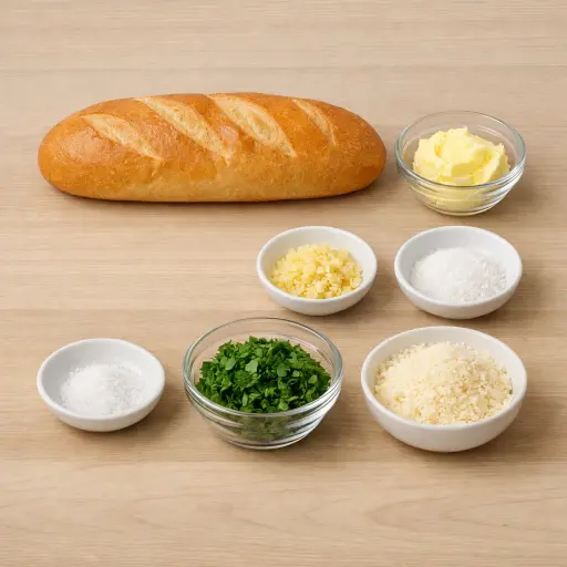 Ingredients for Rustic Garlic Loaf