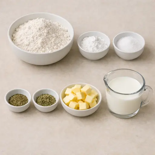 Ingredients for Rustic Herb Biscuit Mix