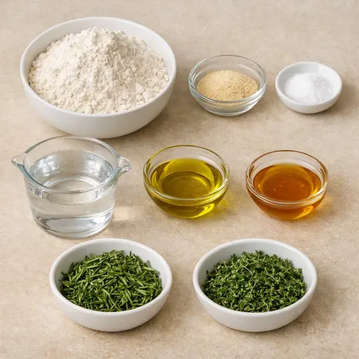 Ingredients for Rustic Herb Bread