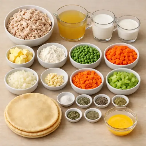 Ingredients for Rustic Herb-Infused Chicken Pot Pie