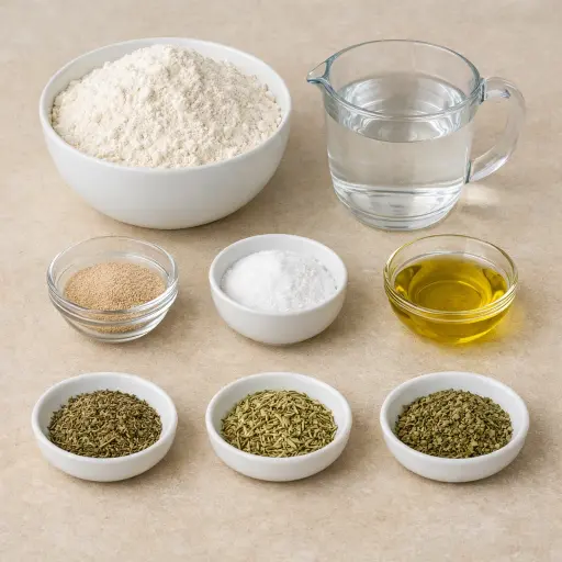 Ingredients for Rustic Herbed French Bread