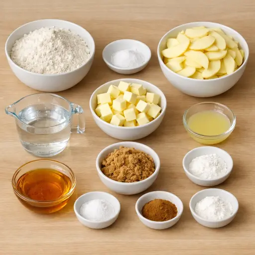 Ingredients for Rustic Honey Apple Pie