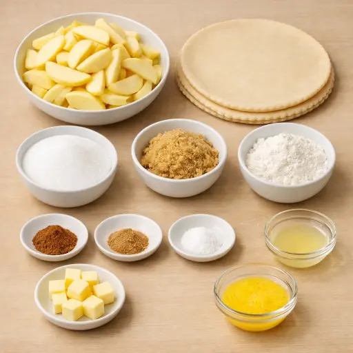 Ingredients for Rustic Honeycrisp Apple Pie