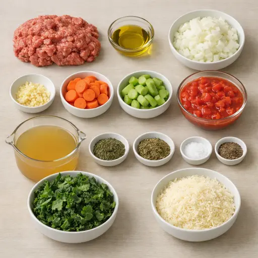 Ingredients for Rustic Italian Sausage Soup