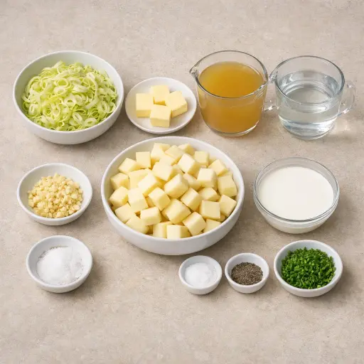 Ingredients for Rustic Leek & Potato Soup