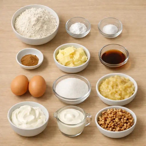 Ingredients for Rustic Nutty Banana Bread