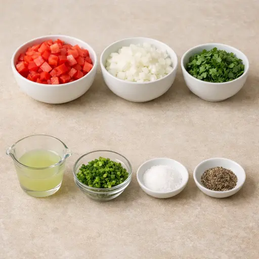 Ingredients for Rustic Pico de Gallo