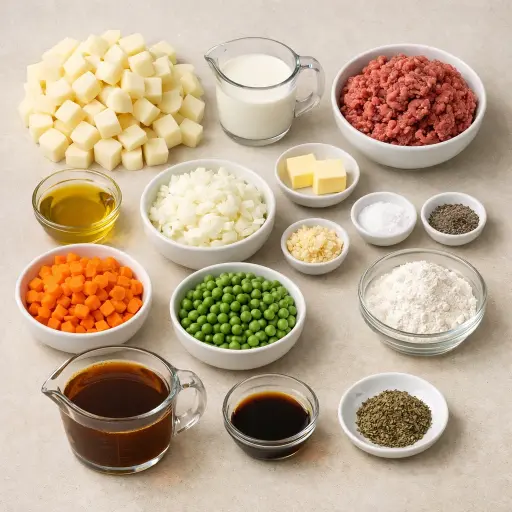 Ingredients for Rustic Shepherd's Pie