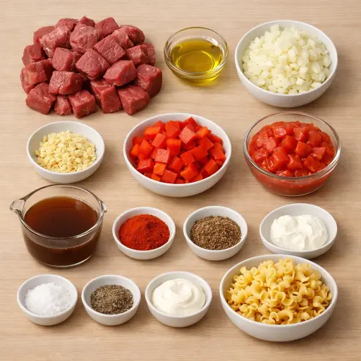 Ingredients for Rustic Smoky Goulash