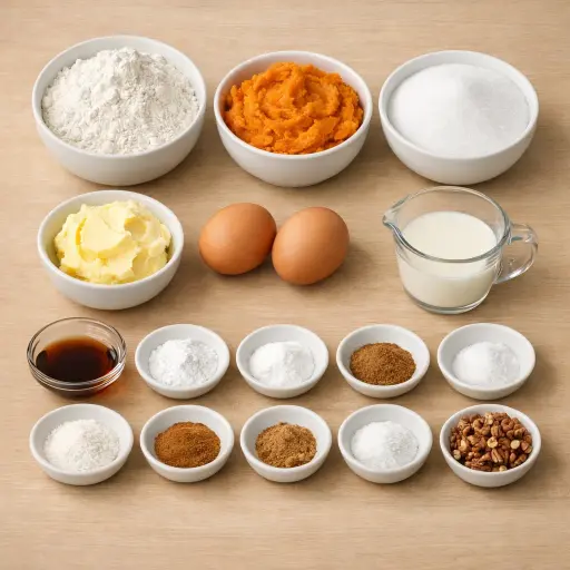 Ingredients for Rustic Sweet Potato Cake