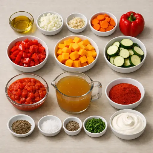 Ingredients for Rustic Vegetable Goulash