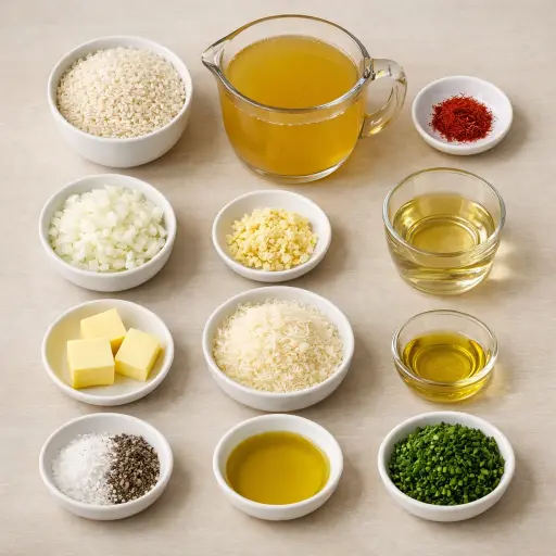 Ingredients for Saffron and Truffle Risotto