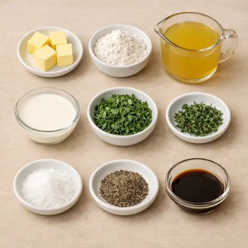 Ingredients for Sage and Thyme Gravy