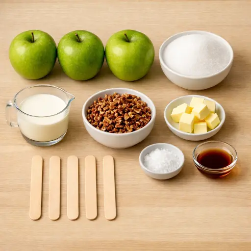 Ingredients for Salted Caramel Pecan Apples